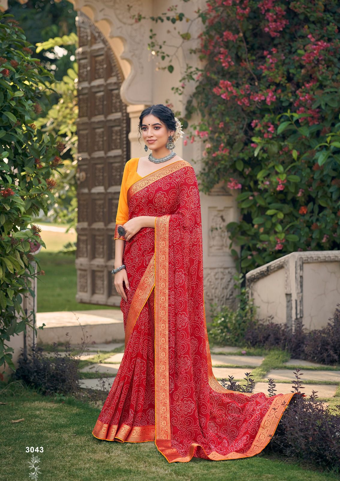 Garima By Kashvi Bandhej Printed Georgette Sarees Wholesale Market In Surat
